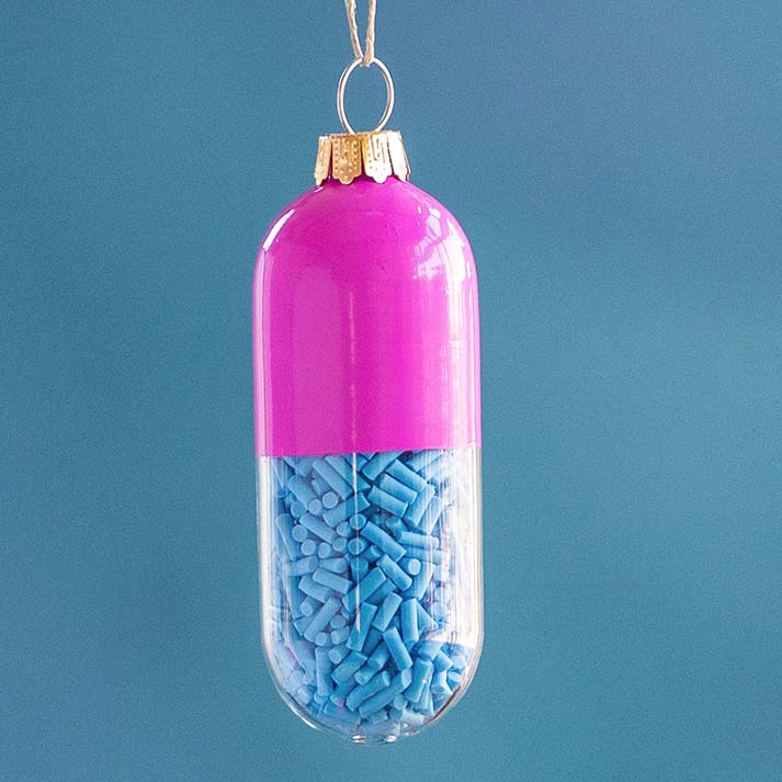 Happy Pill Ornament