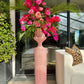 Pink Wicker Urn Pedestal