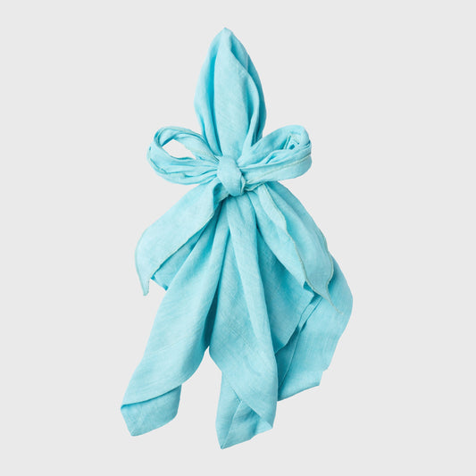 Aqua Bow Linen Napkin | Set of 2