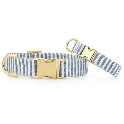 Lake Blue Stripe Summer Collar