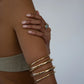 Large Gold Maren Hollow Tube Bangle