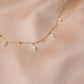 Steel Necklace, Ball Chain, Freshwater Pearls, Mother-Of-Pearl