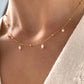 Steel Necklace, Ball Chain, Freshwater Pearls, Mother-Of-Pearl