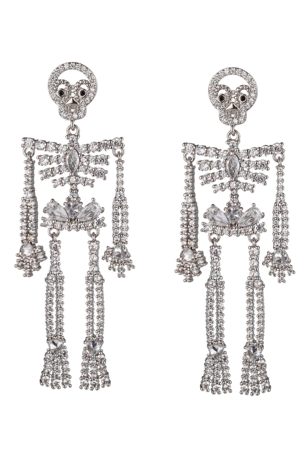 Riley Silver Skull Earrings