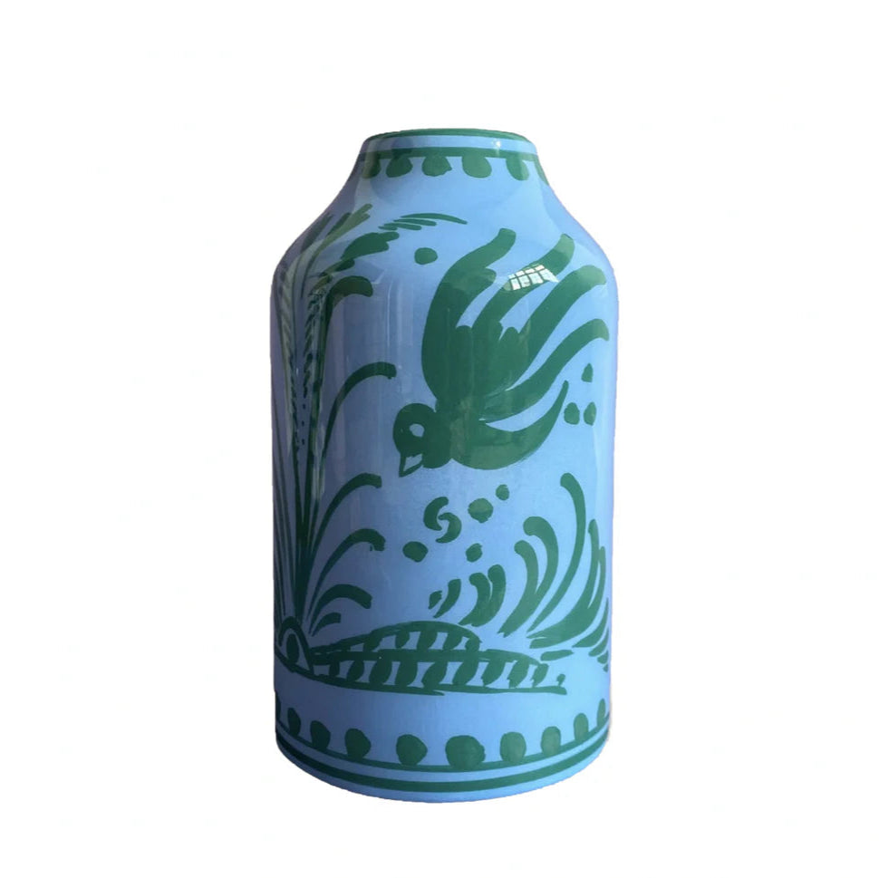 Blue + Teal Genie in a Bottle Vase