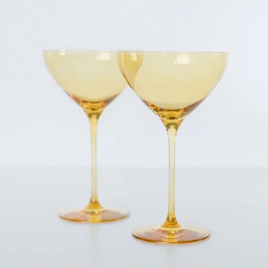 Yellow Martini Glasses