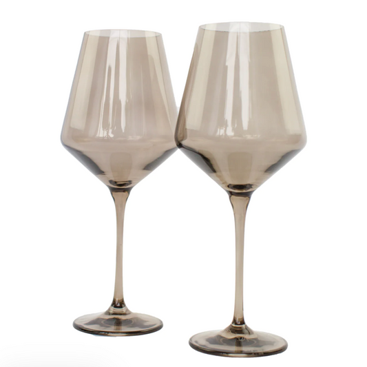 Gray Smoke Wine Glasses | Set of 2