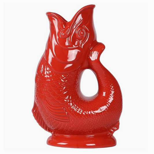 Large Red Gluggle Jug
