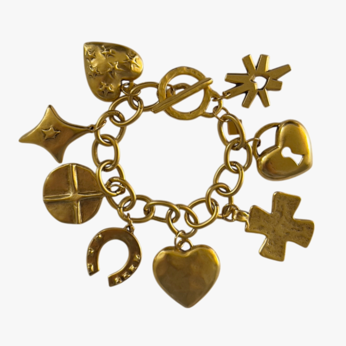 Rooney Chunky Gold Charm Bracelet