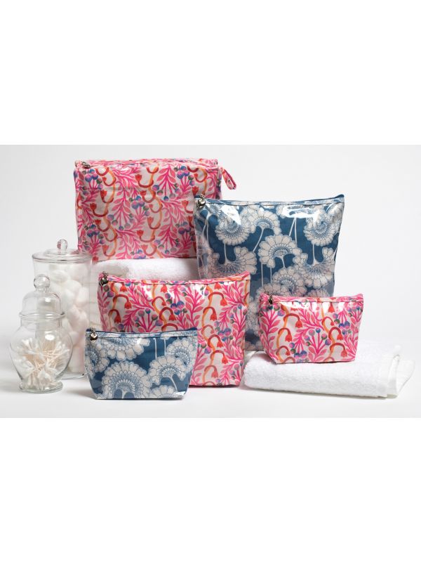 Pink Strawberry Vine Cosmetic Bags