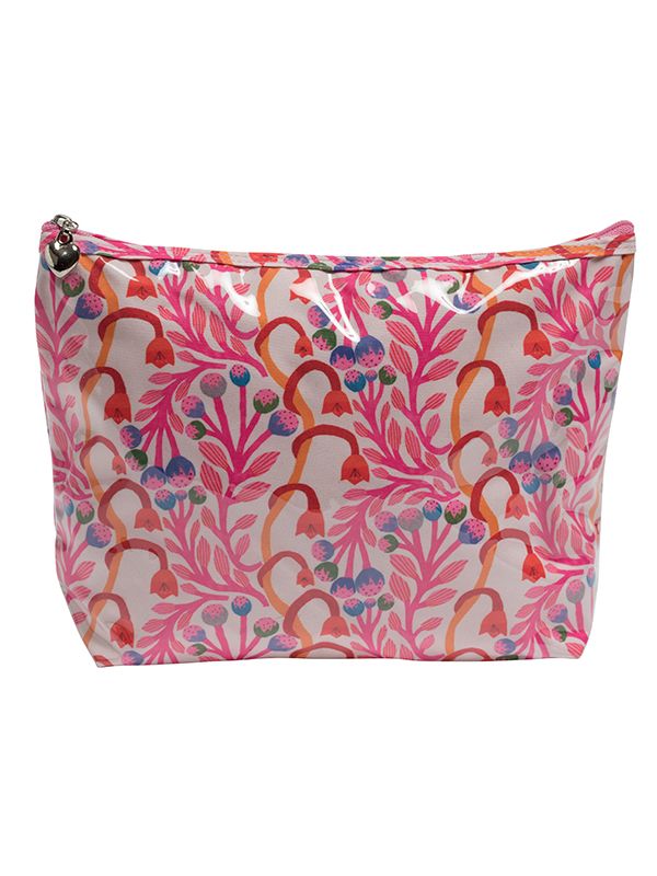 Pink Strawberry Vine Cosmetic Bags