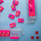 Blue Corner Stars Mahjong Mat"