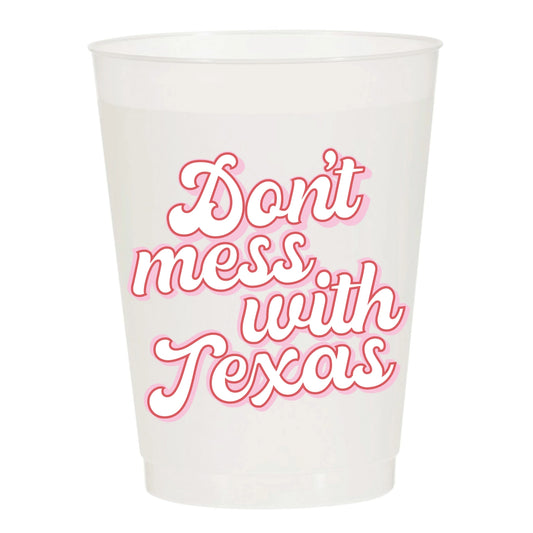 "Don't Mess With Texas" Frosted Cups | Pack of 6