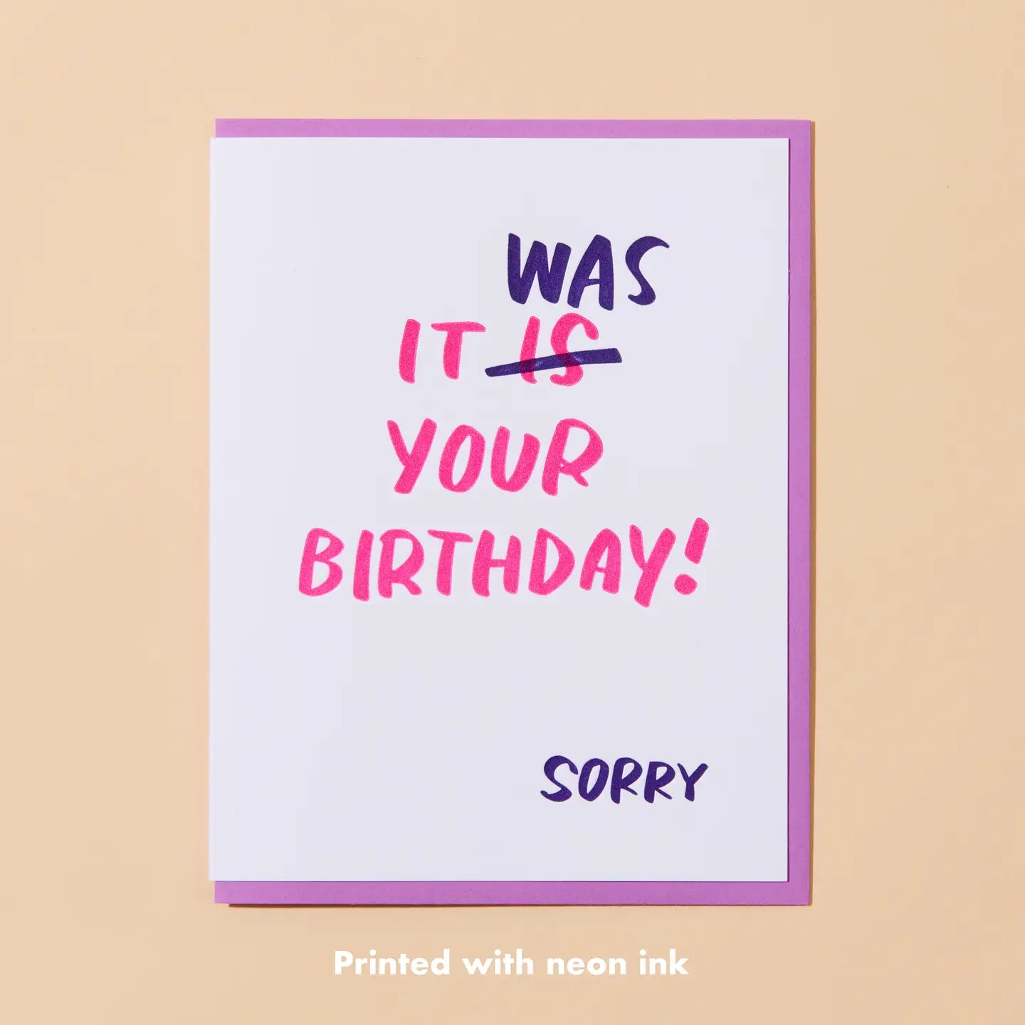 It Was Your Birthday Letterpress Greeting Card
