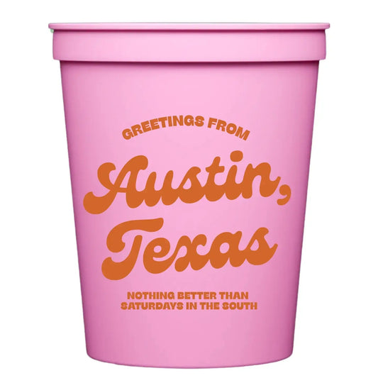 Greetings from Austin Stadium Cups | Set of 6