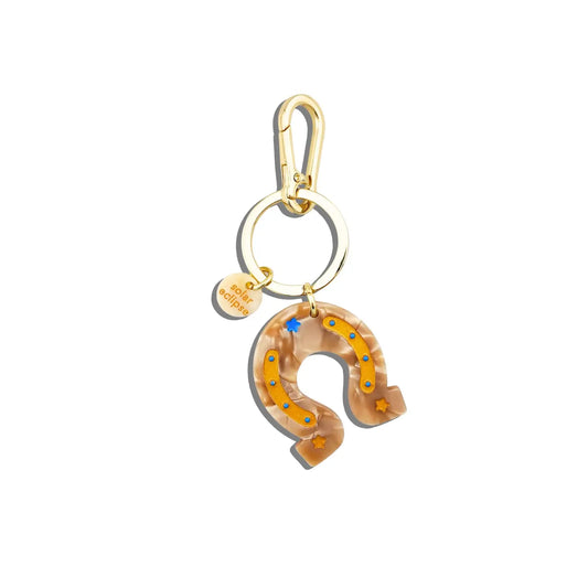 Hand-Painted Lucky Horseshoe Bag Charm + Keychain