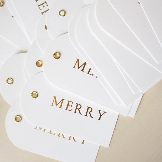 Merry Letterpress Gift Tags