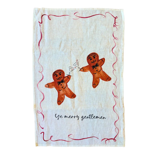 Merry Gentlemen Tea Towel