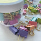 Pastel Rainbow Binder Clips