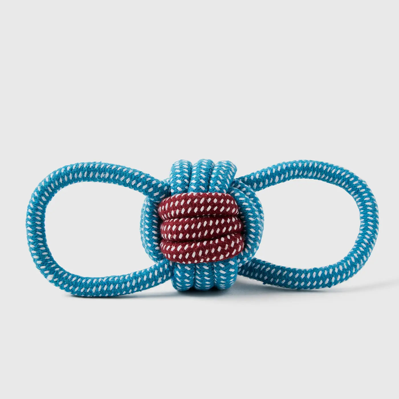 Blue and Red Double Loop Celtic Knot Rope Toy