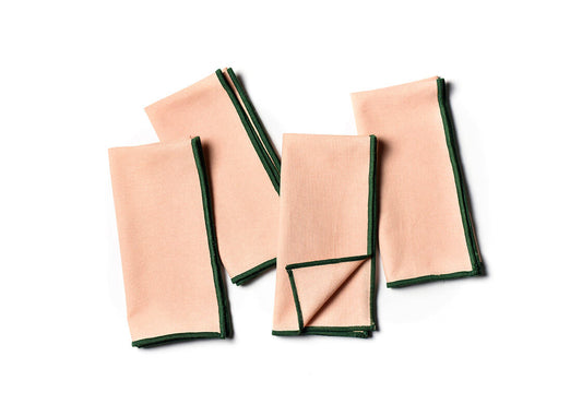 Blush & Pine Color Block Napkins (Set of 4)