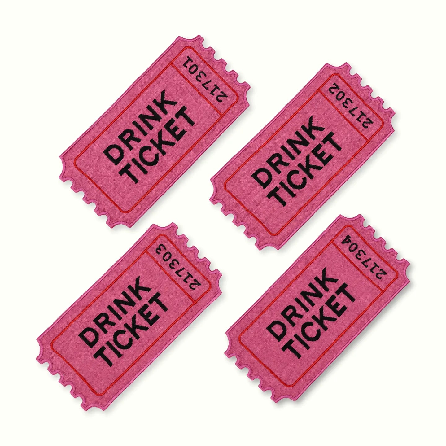 Drink Ticket Cocktail Napkins | Set of 4