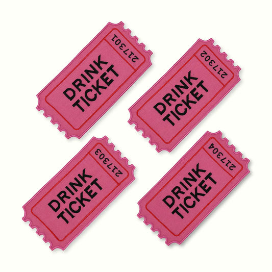 Drink Ticket Cocktail Napkins | Set of 4