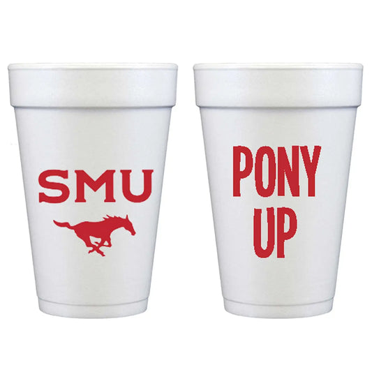 SMU Styrofoam Cups | Set of 10