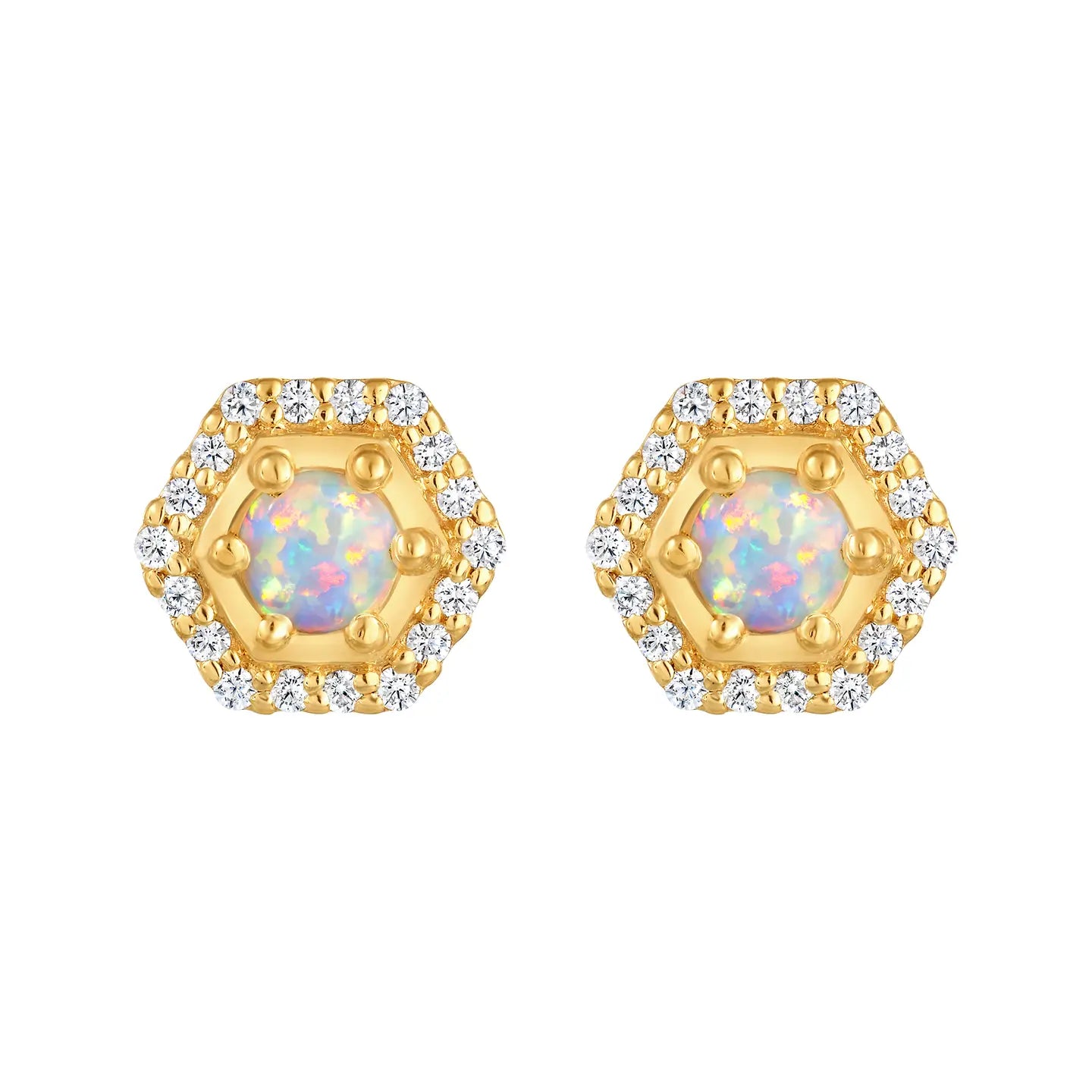 Opal + Diamond Tropicana Studs