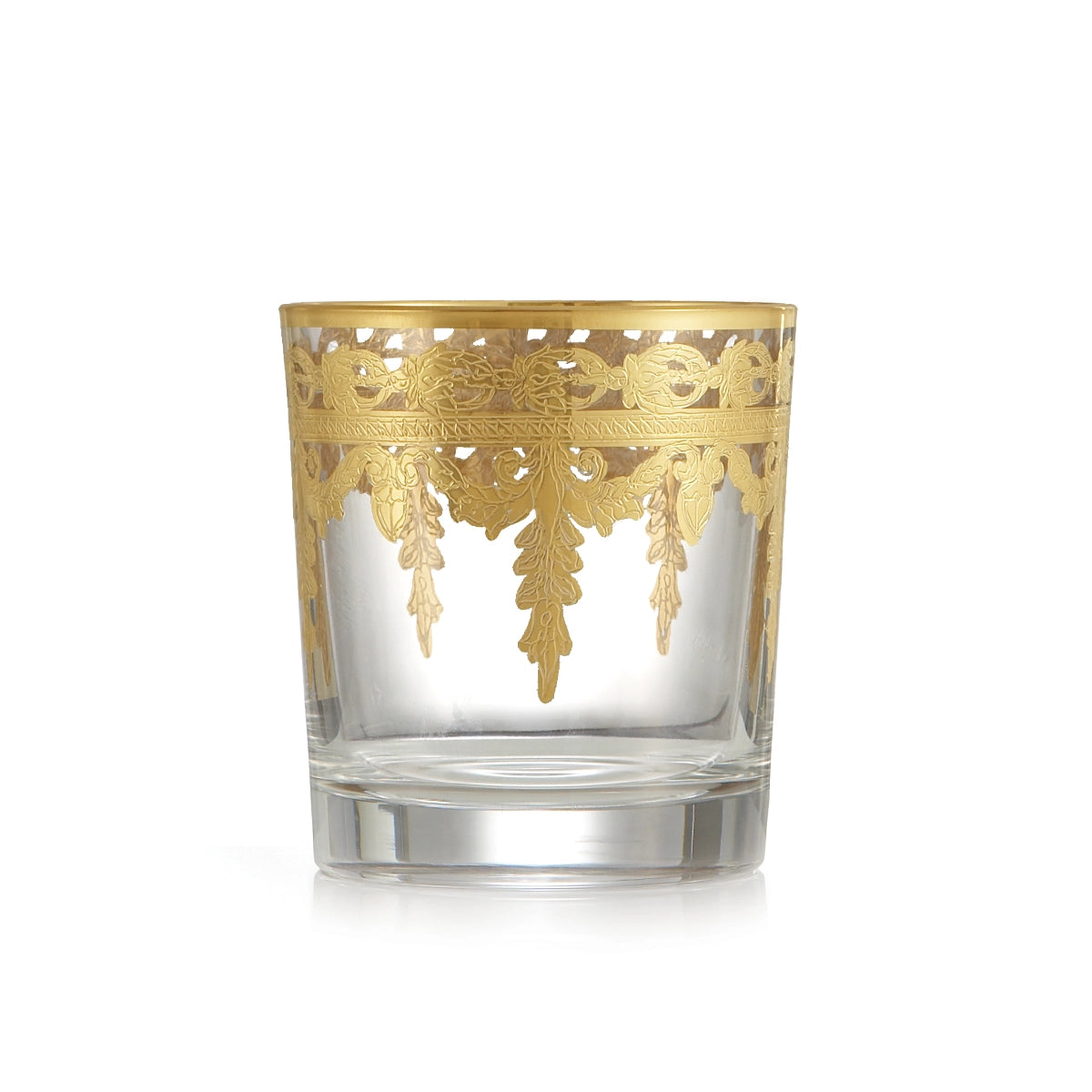 Vetro Gold Double Old Fashioned Glass | Set of 4
