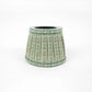 Green Floral Stripe Block Print Lampshade
