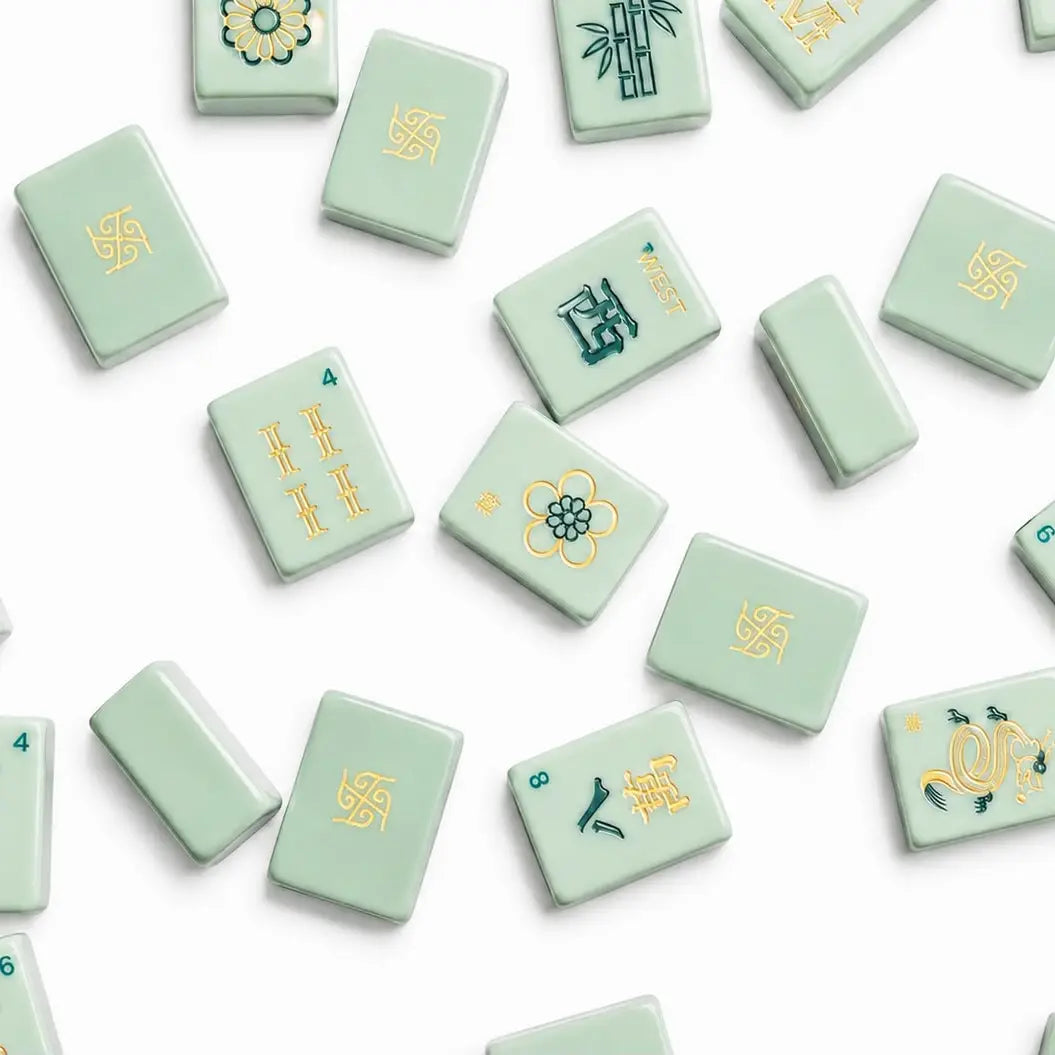 Mint + Sea Tradewind Mahjong Tile Set