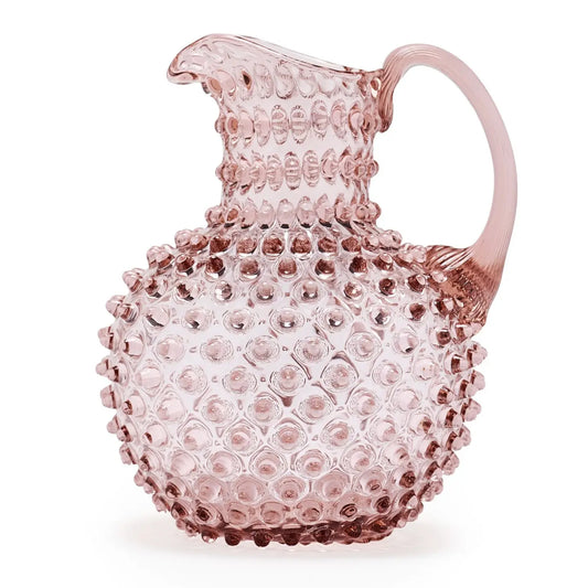 Night Iris Hobnail Glass Pitcher