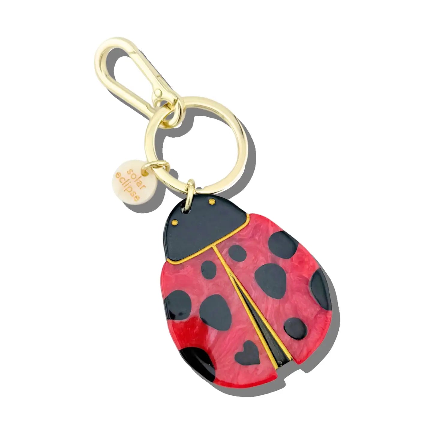 Hand-Painted Lady Bug Bag Charm + Keychain