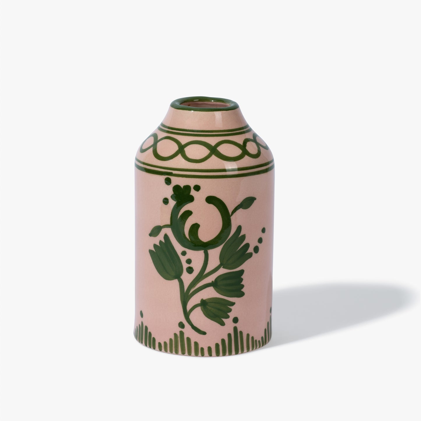 Nude + Forest Green Genie in a Bottle Vase