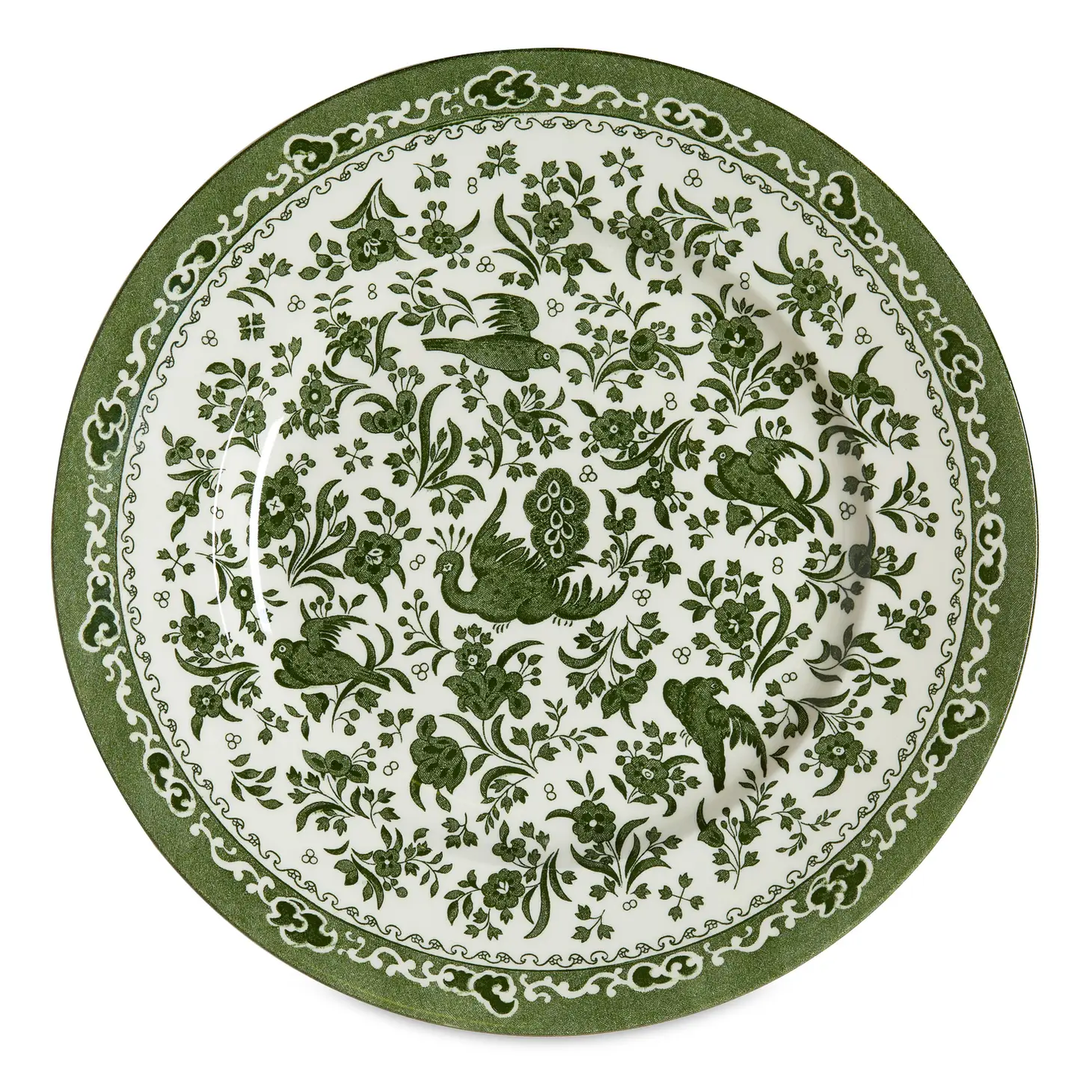 Green Regal Peacock Dinner Plate