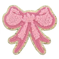 Chenille Embroidery Bow Self Adhesive Patch