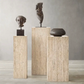 Manarola Travertine Pedestal Tables