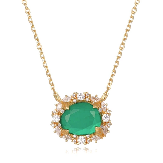 The Poppy Necklace in Emerald