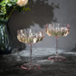 Pink Flower Champagne Coupes | Set of 2