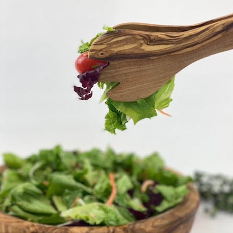 Olive Wood Flip Tongs