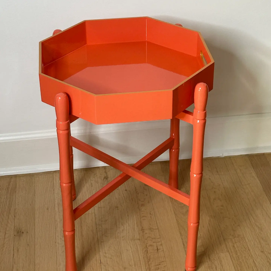 Camelia Octagonal Lacquer Tray Table