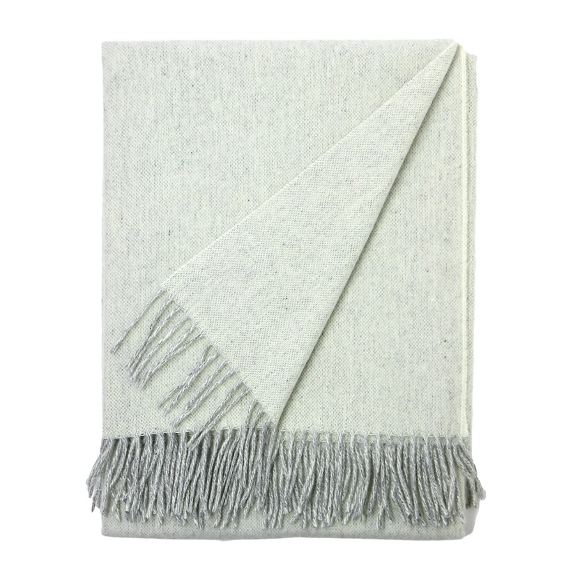 Melange Cream Wool Blanket