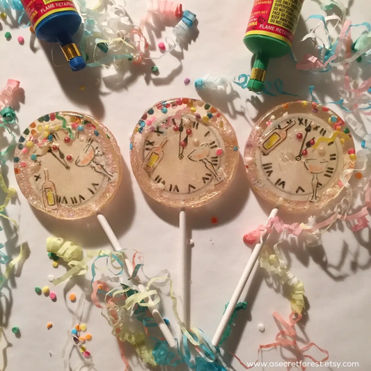 Fondant NYE Lollipops