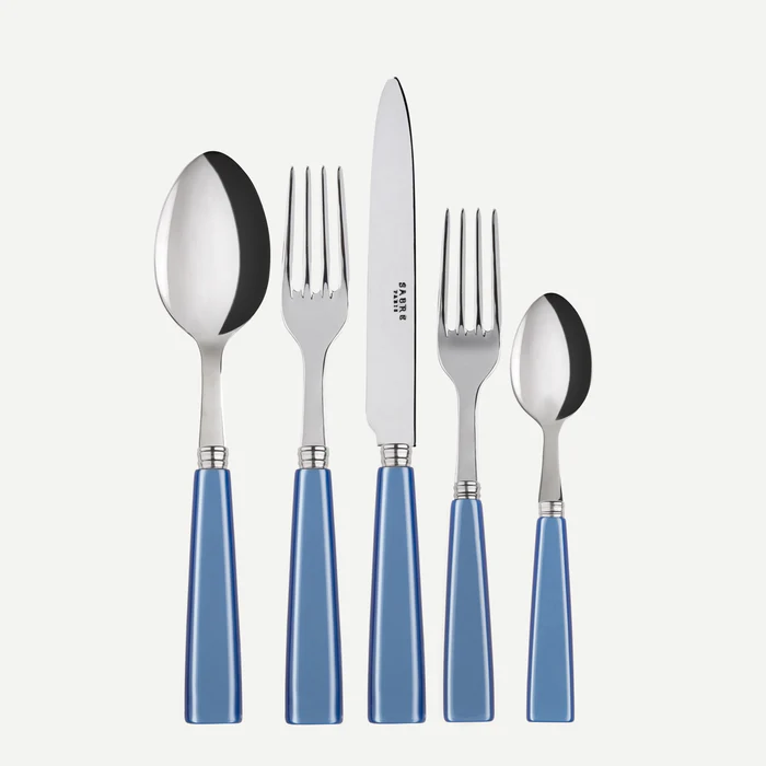 Sky Blue Icone Flatware | 5 Piece Set