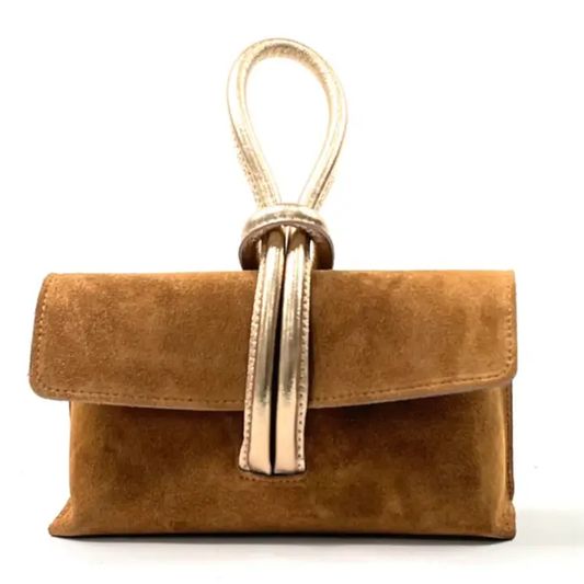 Betty Suede Clutch- Made in Italy