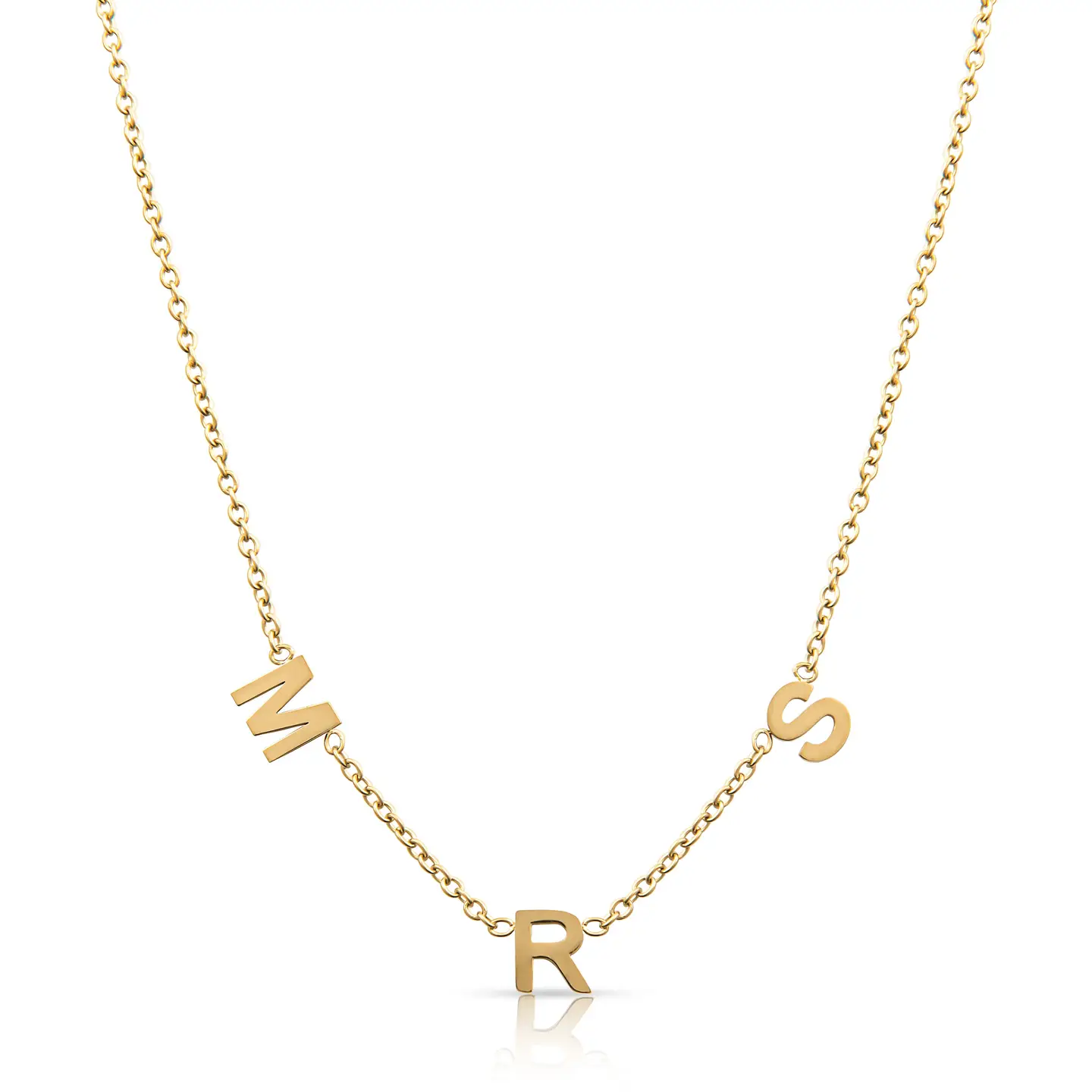 Mrs Gold Letter Necklace