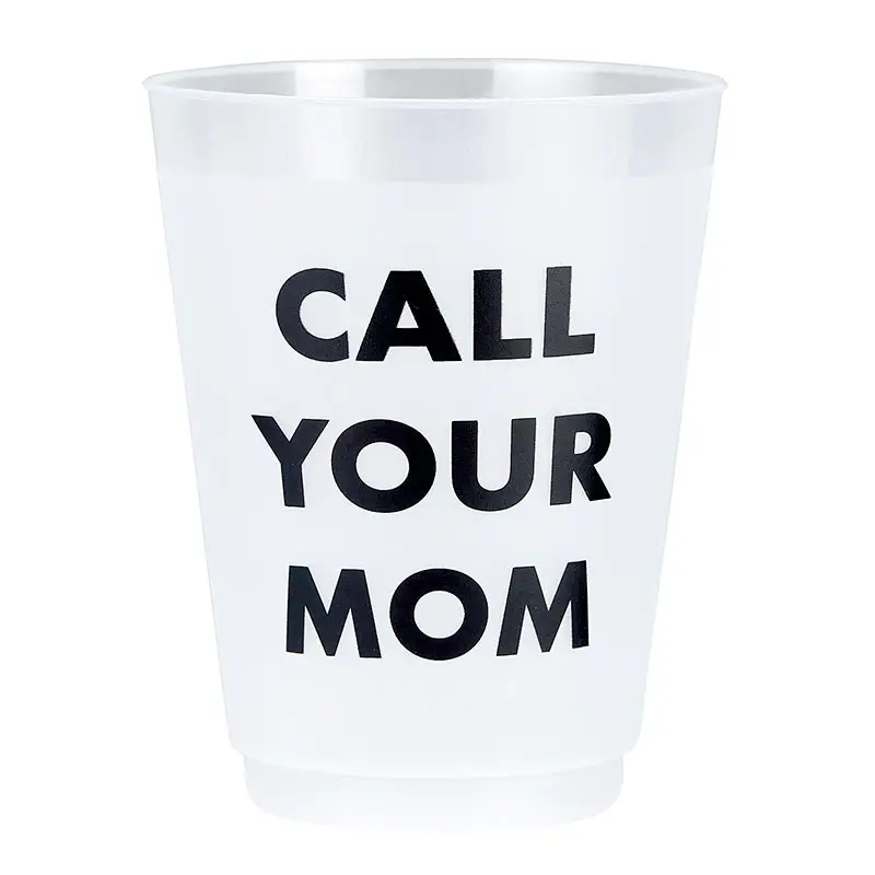 "Call Your Mom" Frosted Cups | Set of 8