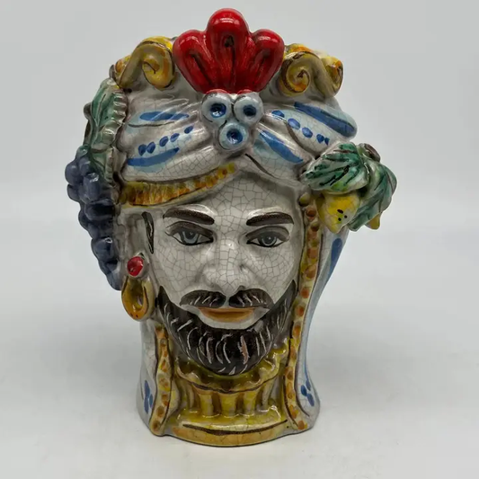 Classic Caltagirone Ceramic King Moor's Head