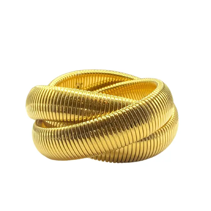 Large Gold Twisted Bracelet